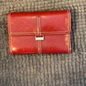 Beautiful Red Liz Claiborne trifold wallet.
